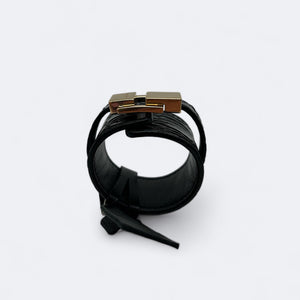 SAINT LAURENT | Lederarmband mit Kroko-Effekt