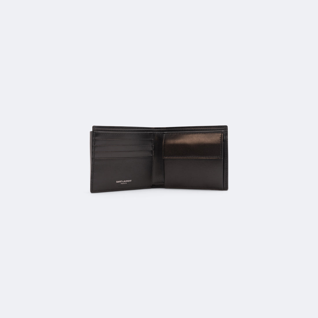 Saint Laurent Black Tiny Monogram East/West Wallet – BlackSkinny